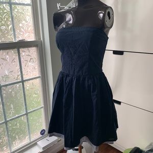 AF Navy Strapless Dress